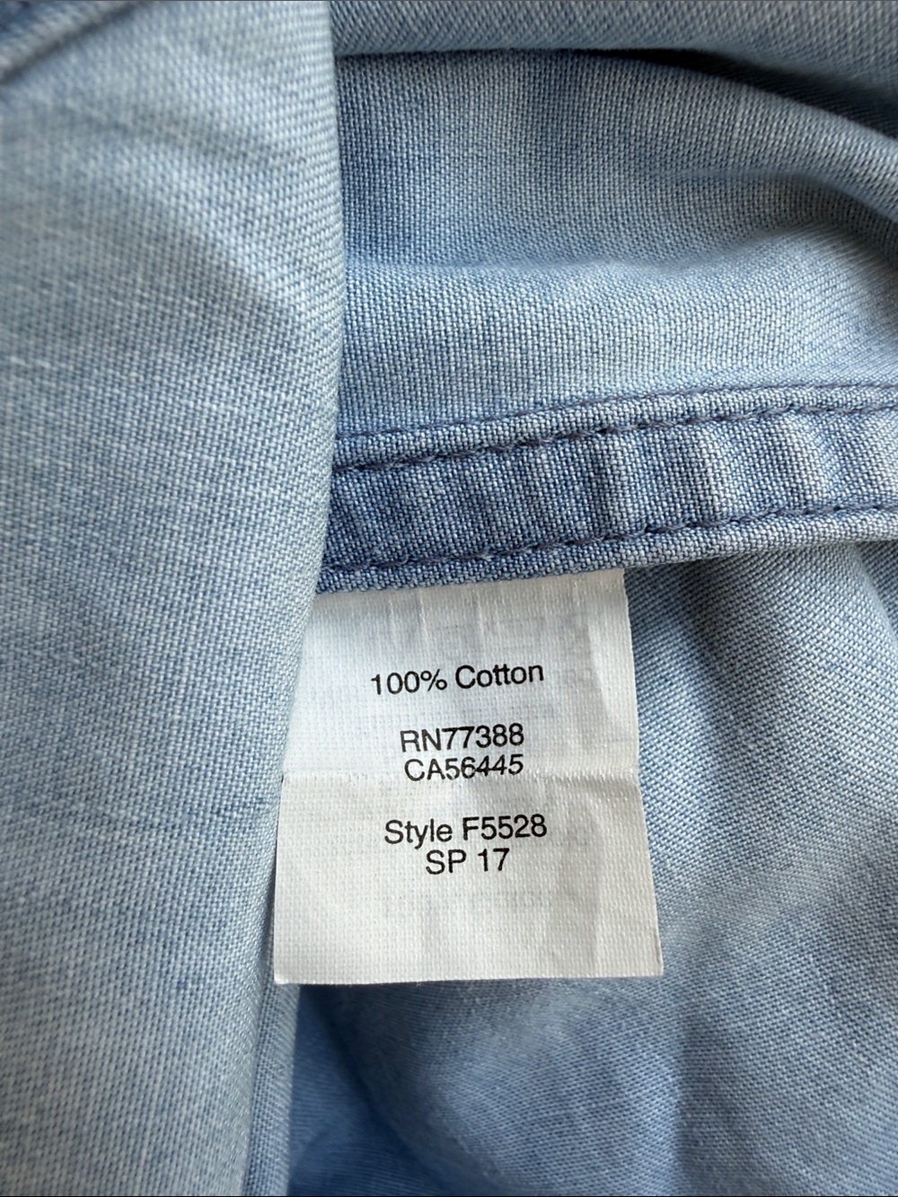 J. Crew Factory Light Blue Denim Button-Front Tunic Women’s Size Small - Picture 7 of 7